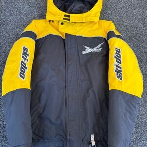 Ski-doo Yellow & Black Snowmobile Jacket Youth Size 12 NWOT